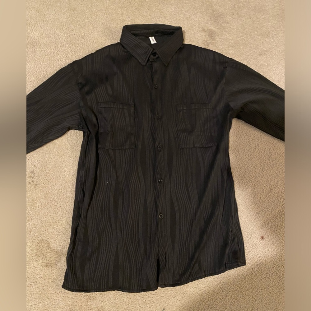 Long Sleeve Black Summer Shirt